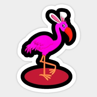 Flamingo Easter Sticker